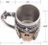 eoocvt Stainless Steel Skull Mug 3D Design Creepy Skull Coffee Mug Skeleton Tankard Cup