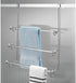 iDesign York Over the Shower Door Towel Rack for Bathroom, 1.5" x 7" x 22.8", Chrome/Brushed,79150