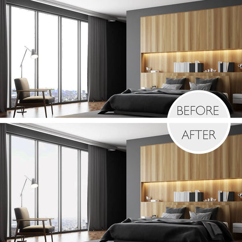 HIDBEA Window Film Daytime Privacy, Reflective One Way Mirror Window Tint for Home, Heat Control UV Blocking, Non-Adhesive Self Static Cling Window Stickers(Silver, 35.4 Inch x 6.5 Feet)