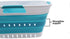SAMMART 19L (5 Gallon) Collapsible Super Mini 3 Handled Plastic Laundry Basket - Foldable Pop Up Storage Container/Organizer - Space Saving Hamper/Basket (1, White/Bright Blue)