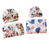 KESYOO 1 Pack Baby Swaddle Blanket with Newborn Beanie Hat Cotton Floral Receiving Blanket Wrap Bow Headband for Boy Girl