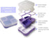 Lunch Containers for Kids Women, Portion Control Set, Bento Lunch Box Snack Containers with Lids, Lunch-Box for Adults Boys Girls, Leak-proof Kit, 4 Cups Purple