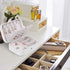 Travel Jewelry Boxes for Women - Small Jewelry Organizer Case Double Layer Portable Mini Travel Case Display Storage Holder Boxes for Stud Earrings, Rings, Necklaces, Bracelets(White)