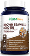 Brown Seaweed Extract 6,000 mg with Bioperine - 200 Veggie Capsules (100% Vegetarian, Non-GMO & Gluten Free)