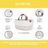 Buublaa-Baby Diaper Caddy Organizer-Leather Handles-Cotton Rope with Removable Inserts-Baby Shower Gift-Free Standing-Kids Friendly-Strong & Sturdy-Soft Smooth-Gift for Baby Shower-Baby Basket