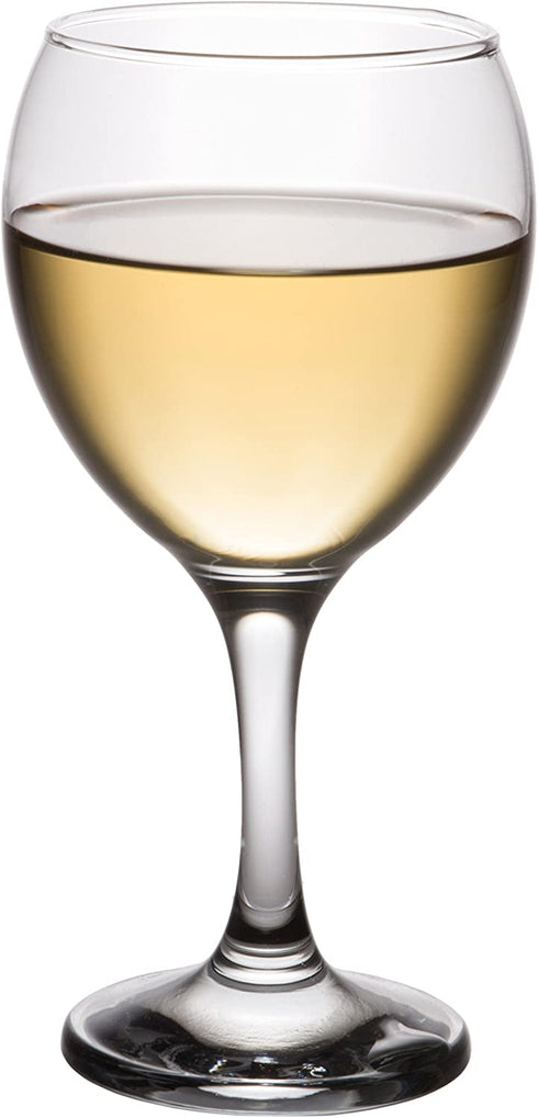 Red Co. Set of 4 Classic Glass 8.75 fl oz Stemmed All-Purpose White Wine Goblets, Clear