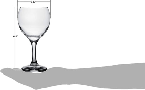 Red Co. Set of 4 Classic Glass 8.75 fl oz Stemmed All-Purpose White Wine Goblets, Clear