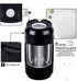 Storage Jar with Herb Grinder Led Light up, Herb Containers with 8x Magnifying Glass Jar Air Tight, Storage and Grinding in One Keep Herbs Dry and Fresh (Black)
