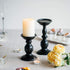 Retro Iron Candle Holder Cylindrical Candle Holder Table Candle Holder for Wedding, Festival and Birthday Candlelight Dinner Decorative Light Home D©cor Ornament Wedding Table Ornament (2Pcs)