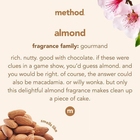 Method Daily Wood Cleaner, Plant-Based Formula that Cleans Shelves, Tables, and Other Wooden Surfaces While Removing Dust & Grime, Almond Scent, 828 ml Spray Bottles, 1 Pack, Packaging May Vary