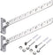 Sumnacon 12" Stainless Steel Clothes Hanger Rack, 2 Pcs Wall Mounted Folding Garment Hooks, Space Saver Clothing and Closet Rod Storage Organizer for Laundry Room Bedroom Bathroom Kitchen