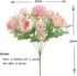 KIRIFLY Artificial Flowers, Fake Peony Silk Hydrangea Bouquet Decor Plastic Carnations Realistic Flower Arrangements Wedding Decoration Table Centerpieces 2 Packs (Light Pink)