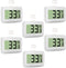 6 Pack Digital Refrigerator Thermometer, Waterproof Freezer Room Thermometer,High Precision Fridge Alarm Thermometer with Hook for Kitchen Home,°C/°F Convertible