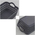 Readsky Small Plastic Storage Baskets with Handles, Desktop Weave Storage Baskets, Deep Grey, 12 Packs