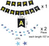 25th Birthday Decorations for Men Women Boy Girl,Blue Black Birthday Party Supplies with 25 Silver Number Balloon Happy Birthday Banner for 25th and 52nd Birthday Party