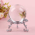 Crystal Clear Crystal Ball 60mm (2.3 inch) Including Golden Flower Stand and Gift Package (80MM, Clear)