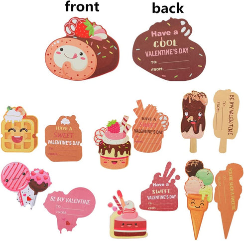VOMAOK 28 Pack Valentine Squishy Toys with Valentines Day Cards for Kids Valentine Party Favors Valentine School Classroom Exchange Gift