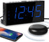 Loud Alarm Clock for Heavy Sleepers,Vibrating Alarm Clock for Hearing Impaired Deaf,Annoying Alarm Clock,USB Port,Dual Alarm with Snooze,7" Large Dimmable LED Display,Battery Backup,Easy to Use,DST