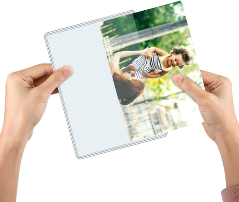 Magnetic Photo Holders for Refrigerator - Magnetic Photo Picture Frames - White Magnetic Photo Pockets - Holds 4x6 Photos (20)