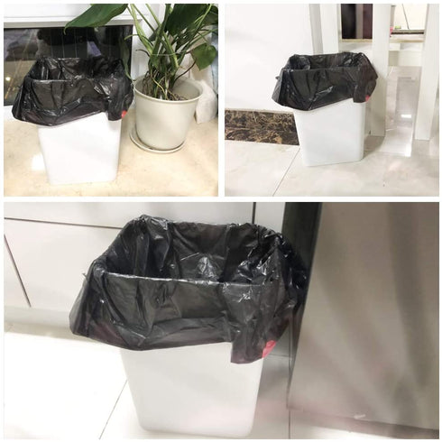 8 Gallon Trash Bags 120 Count Black Drawstring Trash Bags Thick Garbage Bags for Office Kitchen Home Plastic Trash Bags 22.06'' x 25.61'' (Black, 8)