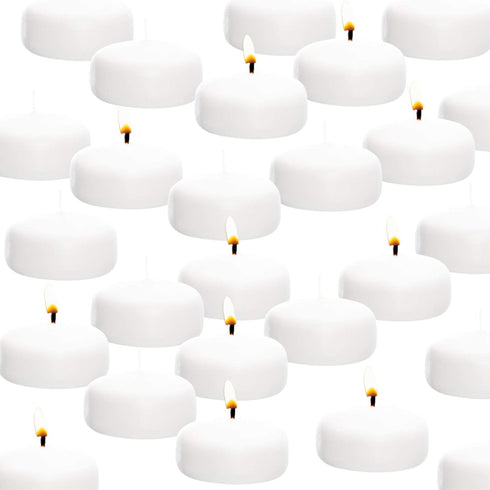 Royal Imports Floating disc Candles for Wedding, Birthday, Holiday & Home Decoration, 2 Inch, White Wax, Set of 36