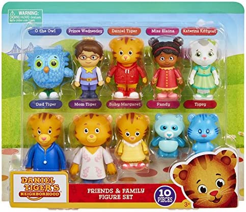 Daniel Tiger's Neighborhood Friends & Family Figure Set (10 Pack) Includes: Daniel, Friends, Dad & Mom Tiger, Tigey & Exclusive Figure Pandy