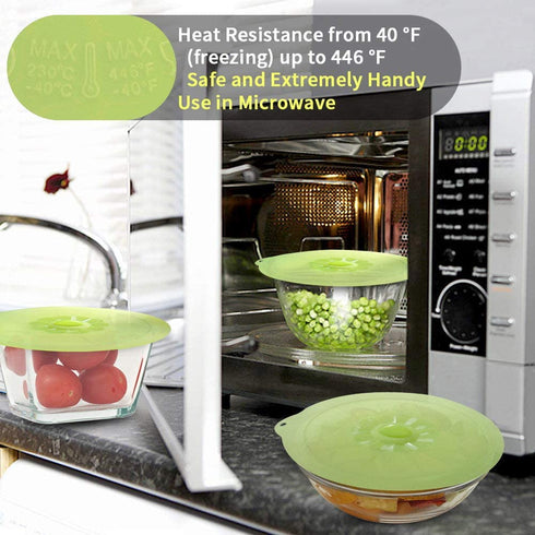 Silicone Lids Covers - Microwave Food Cover for Bowls,Cups,Pots,Pans Food Safe BPA Free Silicone Bowl Covers Easy to Clean and Storage