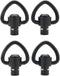 Aoderda QD Sling Swivel Mount, Tactial Qd Quick Detach/Release 1" Loop Heavy Duty Push Button Swivels,4 Pack