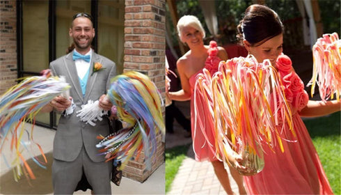 REINDEAR Wedding Party Ribbons Wand Sticks Streamers (30, Turquoise)