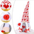 Medoore 2 Pieces Valentines Day Gnome Plush Decoration Valentines Day Mr & Mrs Handmade Swedish Tomte Decor Handmade Gnome Ornaments for Home Table Decoration