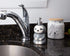 Isaac Jacobs Gray & White Ceramic Sloth, Liquid Soap Pump/Lotion Dispenser with Chrome Metal Pump (Holds Up to 12 Oz.) Great for Bathroom, Kitchen Countertop, Bath Accessory (Sloth)