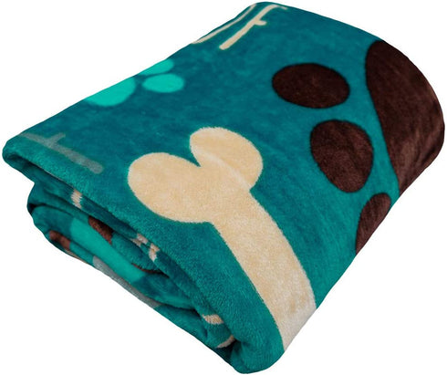 Infinity Republic - Puppy Paws Dog Lovers Soft Plush Blanket - Perfect for Gifts, Pets, Decor, etc!
