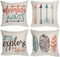 Feather Arrows Throw Pillow Case Inspirational Words Cushion Cover Home Decorative Square Pillowcases 18×18 Inch,4pack(Adventure Awaits,Dream Explore Discover, Ethnic Arrows, Feathers)