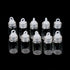 ORYOUGO 50Pcs 1ML Mini Cute Glass Message Bottles with Plastic Stoppers,DIY Decoration Wishing Bottles for Weddings Party Favors