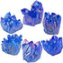 Rockcloud Healing Crystal Natural Titanium Coated Blue Rock Quartz Cluster Geode Druzy Home Decoration Gemstone Specimen