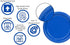 Exquisite 7 Inch. Dark Blue Plastic Dessert/Salad Plates - Solid Color Disposable Plates - 100 Count