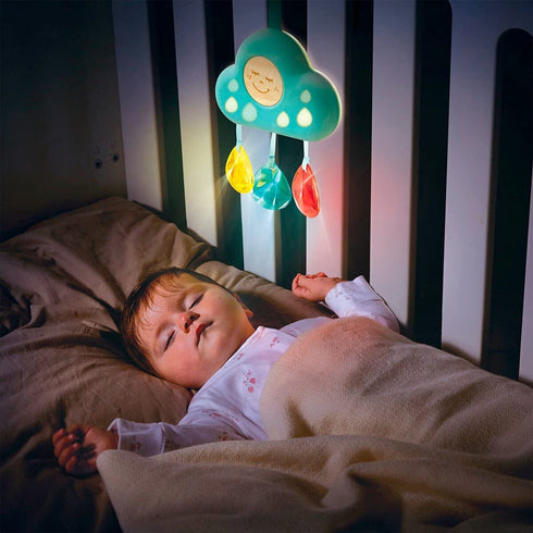 Hape Baby Crib Mobile Toy with Lights & Relaxing Songs| 10 Types of Soothing Sleep Sound for Crib Mobile| Adjustable Night Light for Baby from Birth and Up