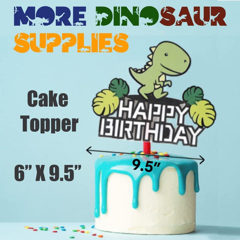 Dinosaur Party Decorations, Dinosaur Birthday Party Supplies for Boys Girls, Dino Party Decorations with Jurassic Park Themed, Godzilla T Rex Balloons, ROAR for Kids first, 2, 3, 4 year old (GOLD)
