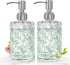 Soap Dispenser, Elegant Diamond Design 12 OZ Glass Soap Dispenser with Stainless Steel Pump, Dish Soap Dispenser, Kitchen Soap Dispenser, Bathroom Soap Dispenser, Dispenser for Hand Soap, Soap, Lotion