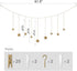 Mkono Hanging Photo Display with String Lights Gold Stars Garland Picture Frame Collage with 25 Wood Clips Wall Art Decoration for Home Office Nursery Bedroom Dorm Card Display