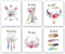 KAIRNE Girls Boho Tribal Art Print,Dreamcatcher Feathers Flowers With Inspirational Quote Wall Poster Picture,Set Of 6(8X10“ Unframed) Watercolor Positive Affirmation Words Bohemian Canvas Poster