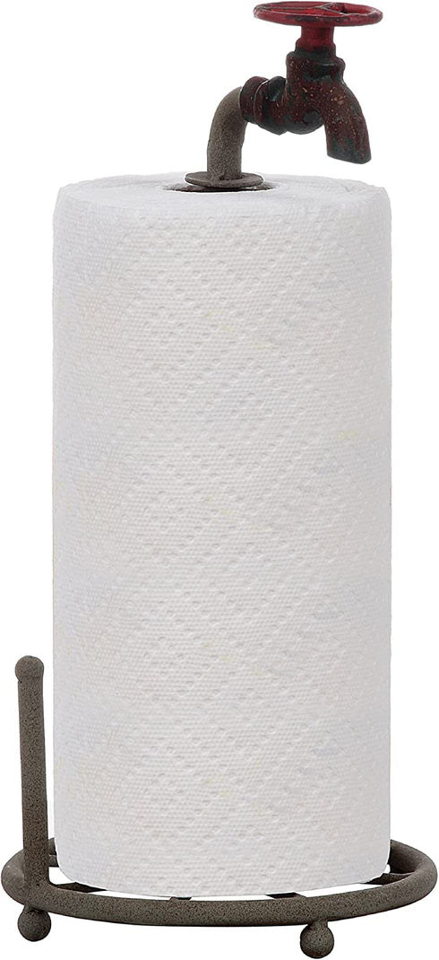 Creative Co-Op Rustic Metal Faucet Paper Towel Holder