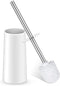 Toilet Brush and Holder, Toilet Bowl Brush with Stainless Steel Handle Durable Bristles Hidden Toilet Scrubber for Toilet Cleaning
