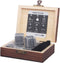 Whiskey Stones Gift Set Pack of 9 Whiskey Rocks in Engraved Wooden Gift Box, for Dad/Whisky/Bourbon Drinker, Men/Women Birthday Present, Barleo Malt°