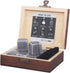 Whiskey Stones Gift Set Pack of 9 Whiskey Rocks in Engraved Wooden Gift Box, for Dad/Whisky/Bourbon Drinker, Men/Women Birthday Present, Barleo Malt°