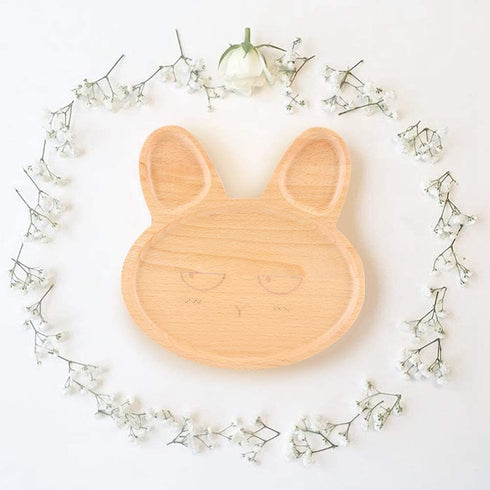 Wooden Food Tray, Dish Plate Dessert Snack Bowl with Compartment Breakfast Serving Platter Dinnerware Set Charcuterie Server Platter