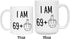 Funny 70th Birthday Gifts - I Am 69 Plus Middle Finger Coffee Mug - Gag Novelty Cup - Seventieth Birthday Party - Adult Birthday Presents (11oz, black handle)