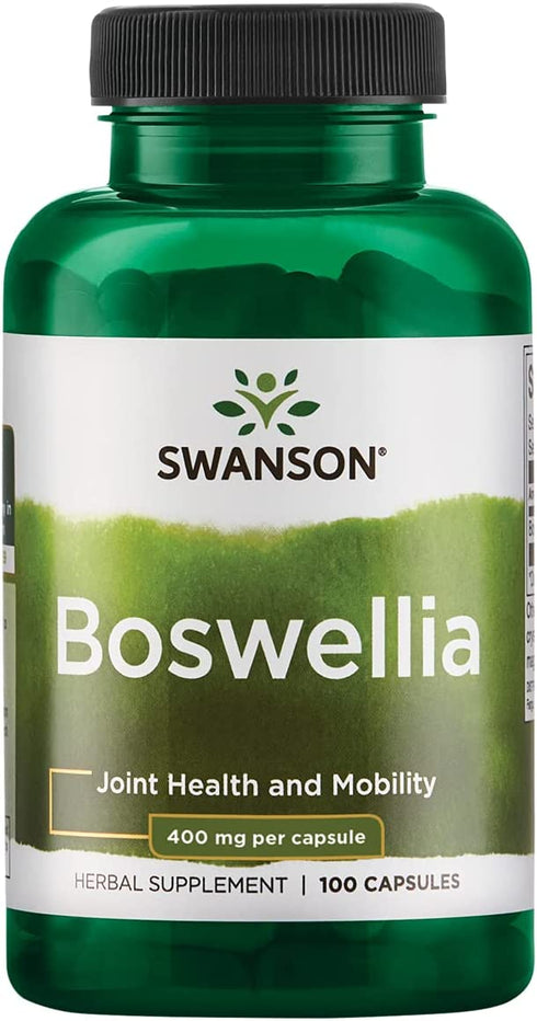 Swanson Boswellia Joint Flexibility Movement Support Ayurvedic Herb (boswellia serrata Resin) 400 mg per Capsule 800 mg per Serving 100 Count