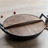 XIAOSI Wooden Kitchen Accessories Handmade Anti-Overflow Cookware Part Fir Wood Pot Lid Pan Lid Iron Pot Cover(30301.6cm)