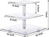 YestBuy 3 Tier Square Cupcake Stand - Premium Cupcake Holder - Acrylic Cupcake Tower Display - Cady Bar Party D©cor + LED Light String - Ideal for Weddings, Birthday Parties( Blue Light)